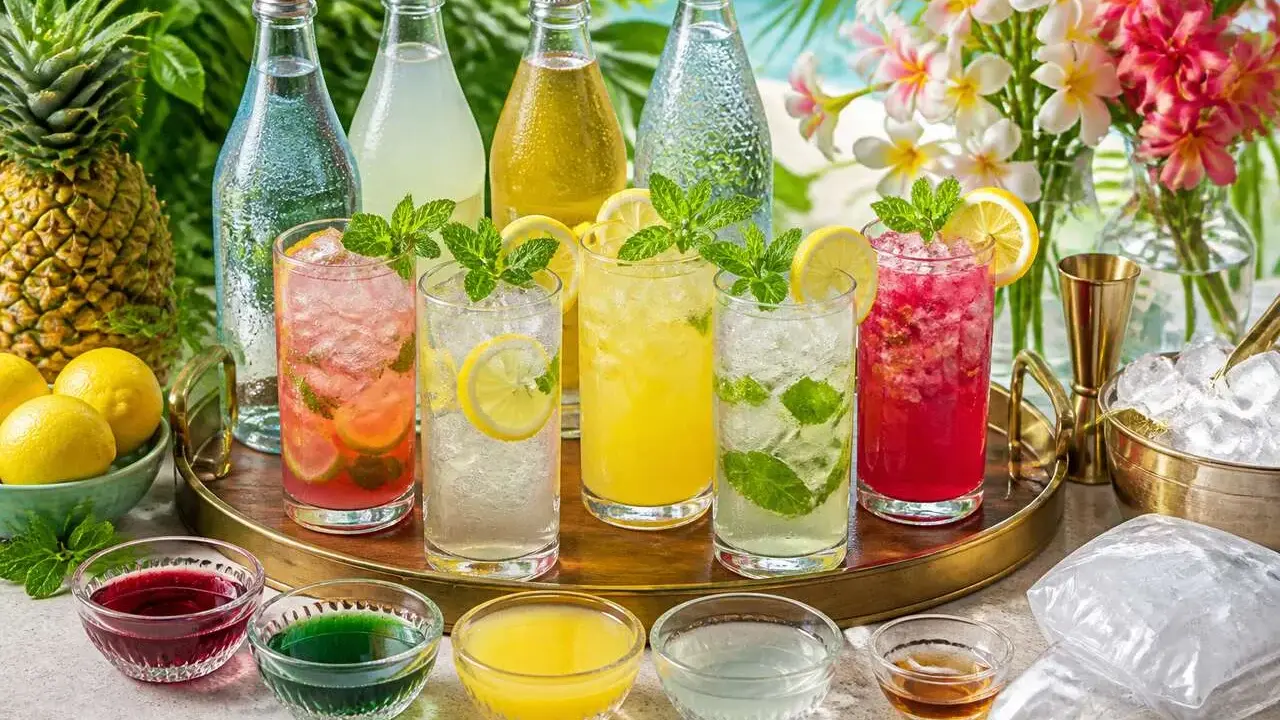 Des cocktails colorés et rafraîchissants, parfaits pour savoir que boire à l'apéro. Fruits, menthe et glaçons invitent à la dégustation.