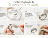 Nettoyage aluminium noirci : étapes pour redonner éclat à vos bijoux en argent avec du bicarbonate de soude.