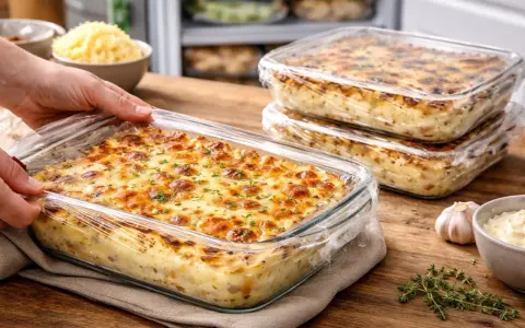 Plats gratinés prêts à être congelés. La question est : peut-on mettre un plat congelé au four ? Oui, ces plats sont parfaits pour la congélation et la réchauffe.