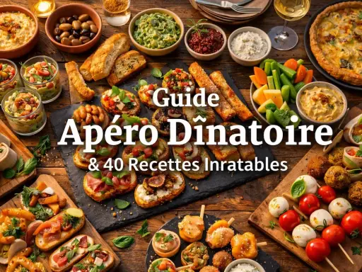 Un apéro dinatoire pour 10 personnes : tartines, verrines, quiche, crudités et dips. Idéal pour un repas convivial et gourmand.