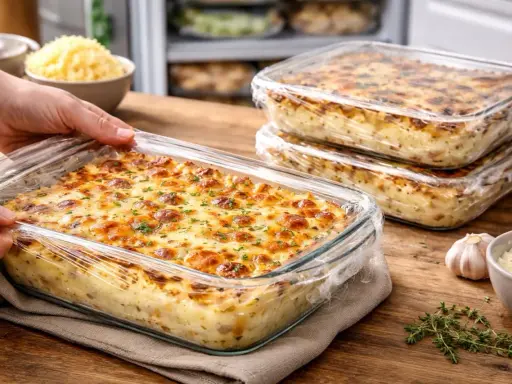 Plats gratinés prêts à être congelés. La question est : peut-on mettre un plat congelé au four ? Oui, ces plats sont parfaits pour la congélation et la réchauffe.
