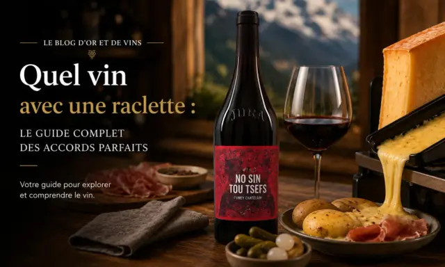 Un vin rouge Jura, parfait pour un apéro dinatoire avec une raclette gourmande.