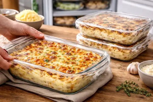 Plats gratinés prêts à être congelés. La question est : peut-on mettre un plat congelé au four ? Oui, ces plats sont parfaits pour la congélation et la réchauffe.