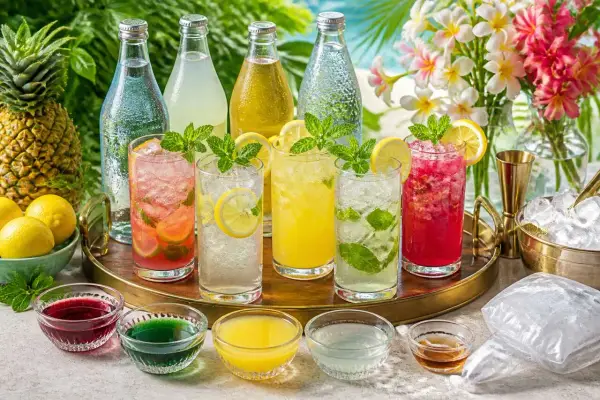 Des cocktails colorés et rafraîchissants, parfaits pour savoir que boire à l'apéro. Fruits, menthe et glaçons invitent à la dégustation.